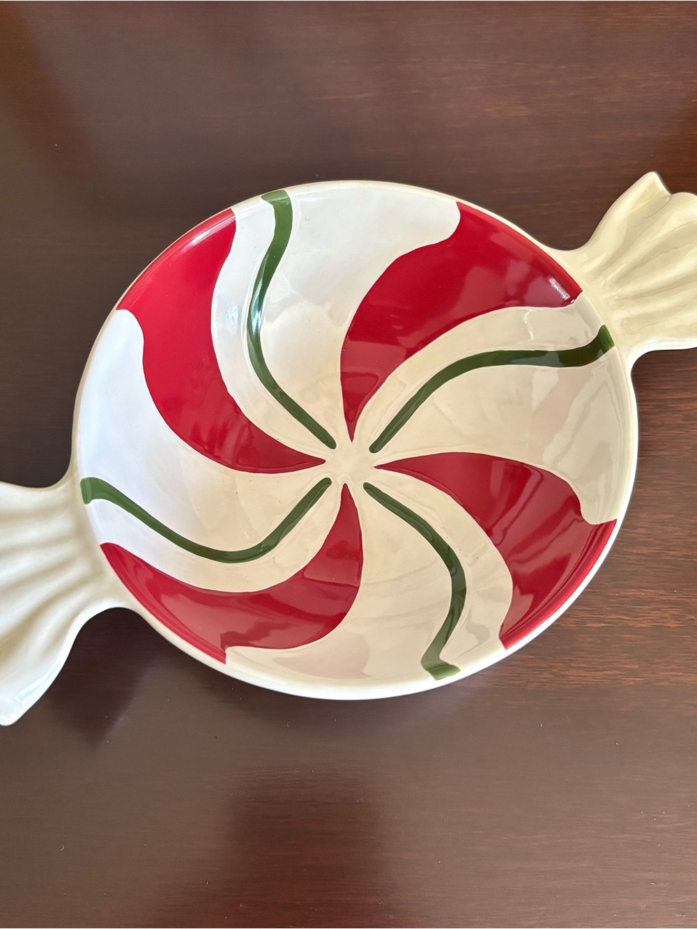 Longaberger Peppermint Candy Dish Bowl | Christmas Holiday Serving Bowl